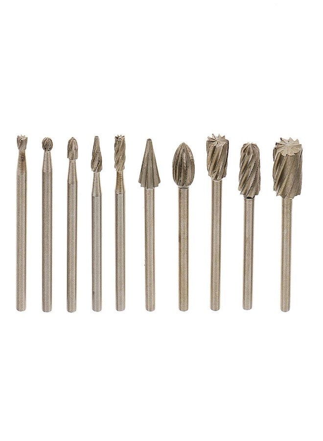 Robodo 10 Pieces Diamond Burr Bits Drill Kit for Engraving Carving Rotary Tool Set - Image 1